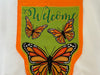 Monarch Butterfly Welcome Banner Flag