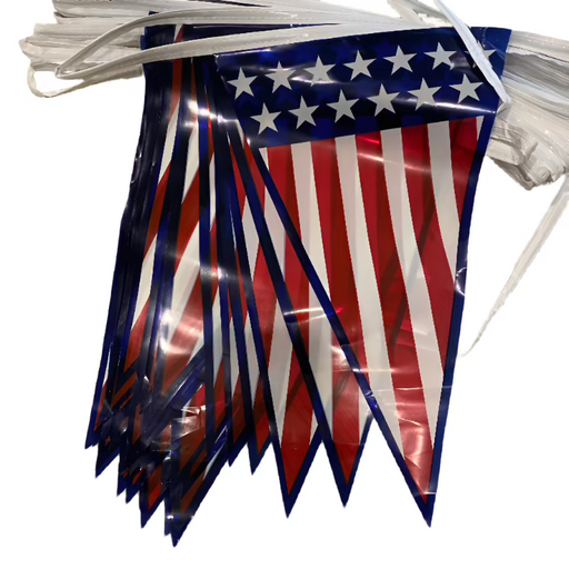 105' Patriotic Pennant String