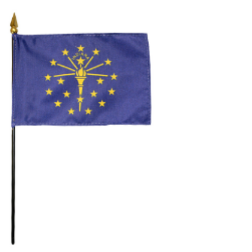 4x6" Indiana Stick Flag