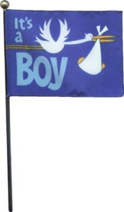 4x6" It's A Boy Stick Flag