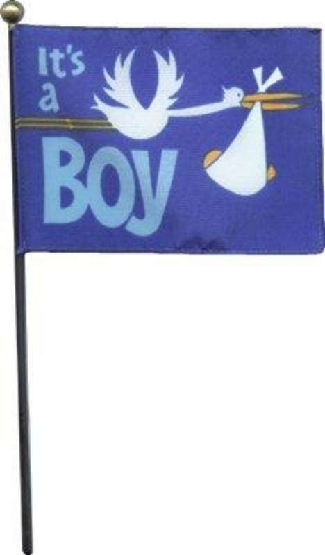 4x6" It's A Boy Stick Flag