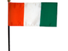4x6" Ivory Coast Stick Flag