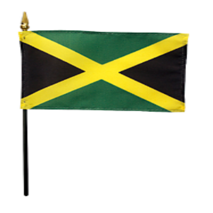 4x6" Jamaica Stick Flag