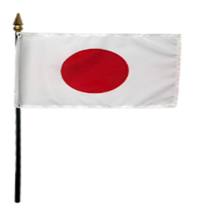 4x6" Japan Stick Flag