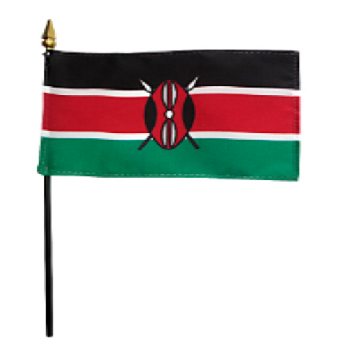 4x6" Kenya Stick Flag