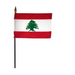 4x6" Lebanon Stick Flag