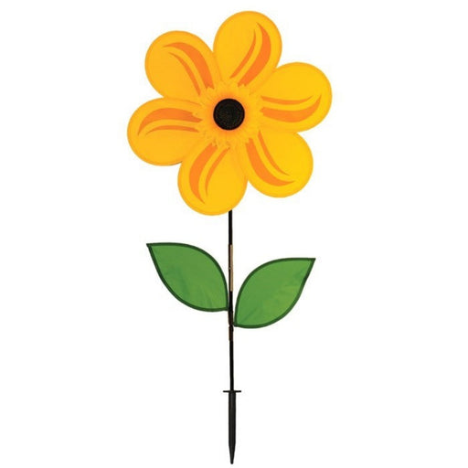 19" Yellow Sunflower w/ Leaves Spinner