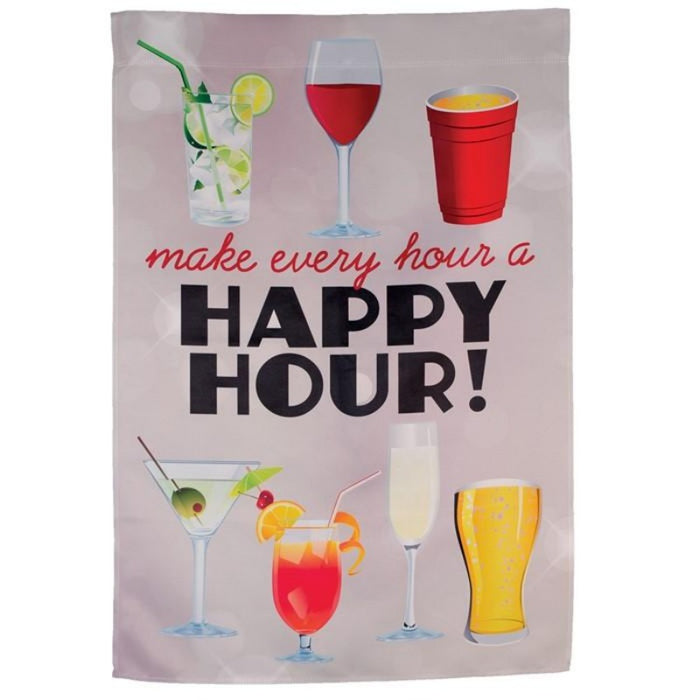 Happy Hour Drinks Banner Flag