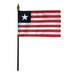 4x6" Liberia Stick Flag
