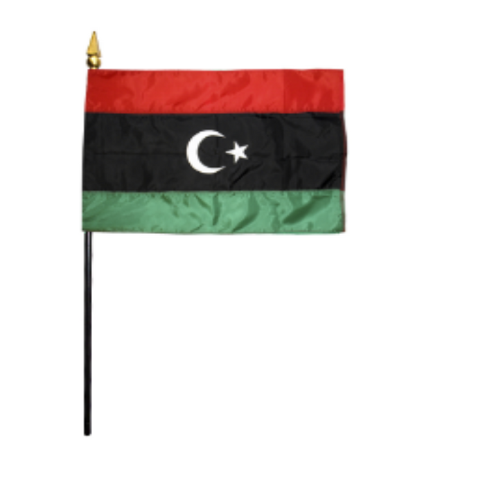 4x6" Libya Stick Flag