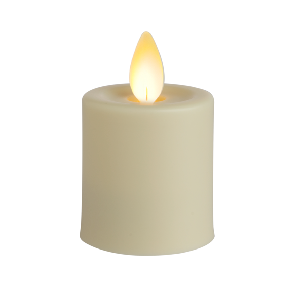 2" Ivory LED Water Resistant Resin Votive Candles (2 pc. set)
