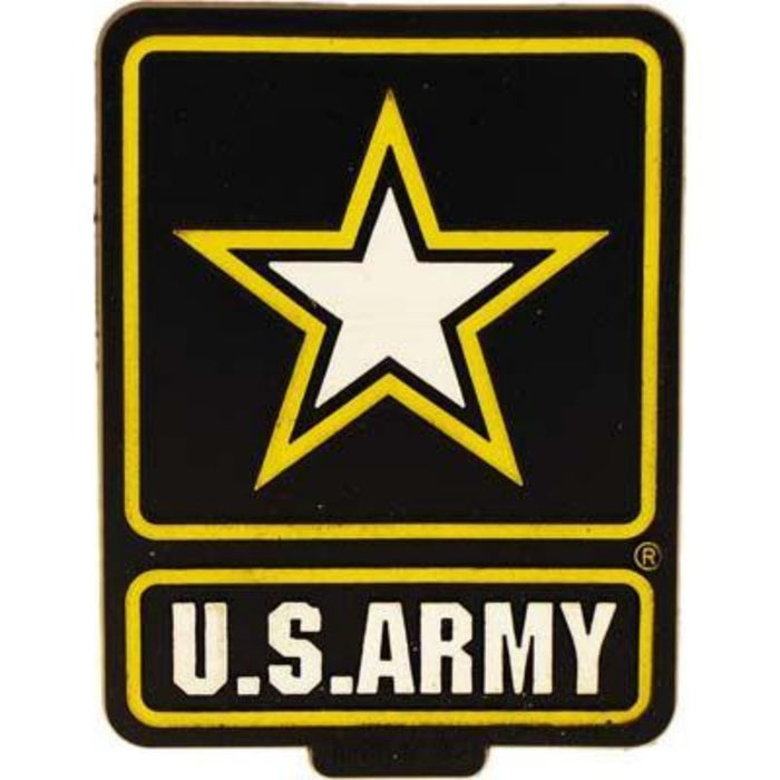 black and yellow army star logo magnet