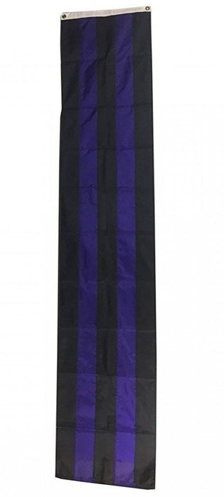 20"x8' Black and Purple Mourning Pulldown