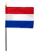 4x6" Netherlands Stick Flag