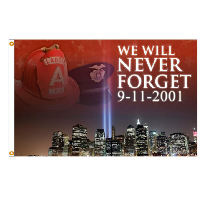 3x5' Never Forget 9/11 Nylon Flag