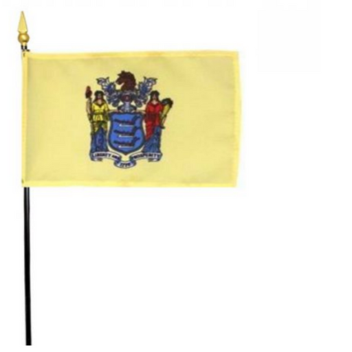 4x6" New Jersey Stick Flag