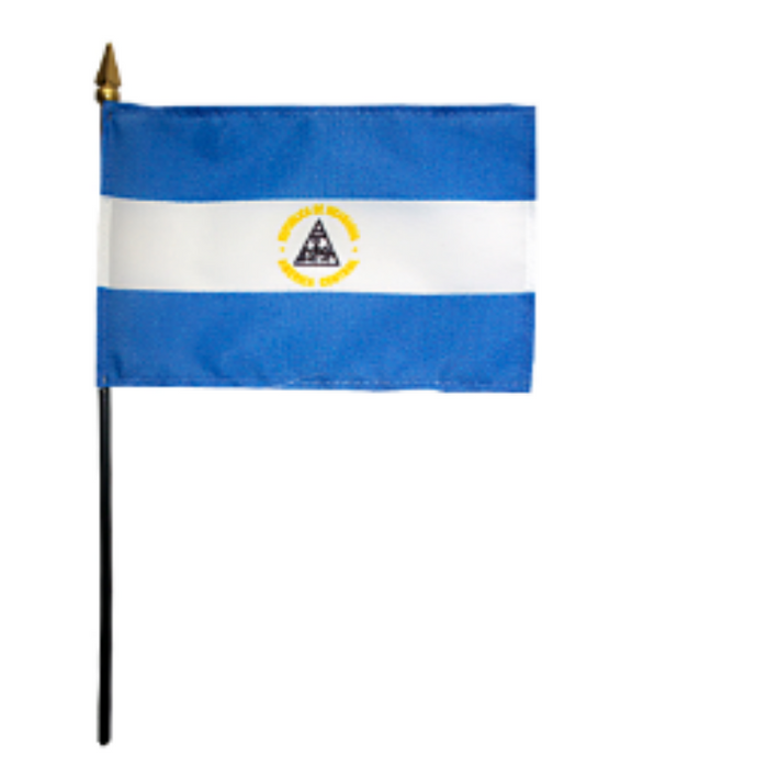 4x6" Nicaragua Stick Flag