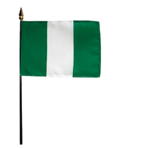 4x6" Nigeria Stick Flag