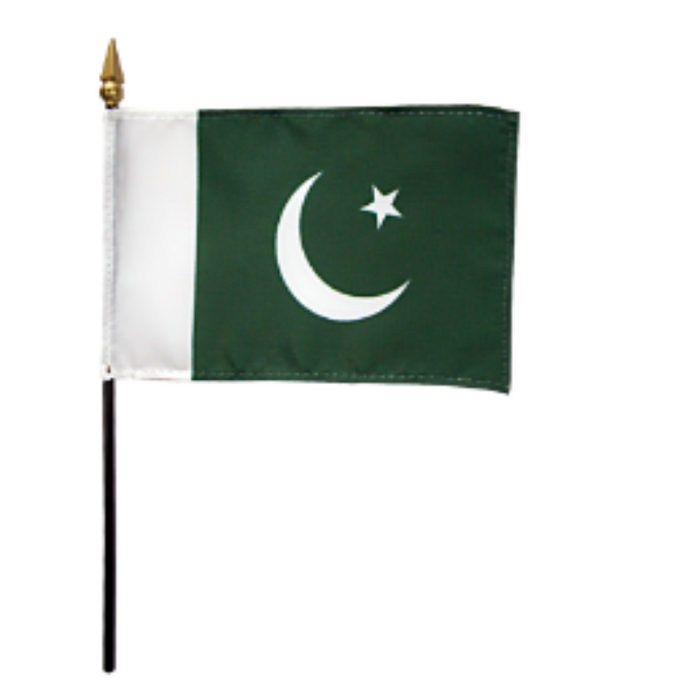 4x6" Pakistan Stick Flag