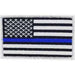 Thin Blue Line US Police Patch is 3-3/8"x2"