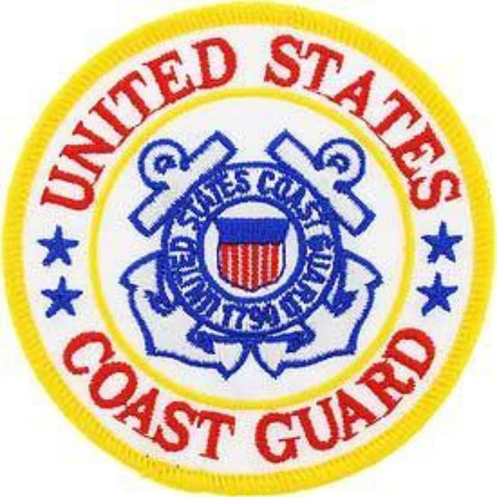 US Coast Guard Logo Patch is 3-1/16" round