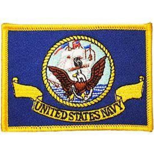 US Navy Flag Patch is 3-1/2" x 2-1/2"