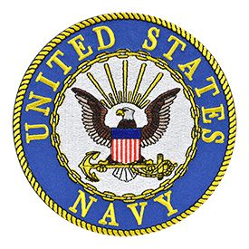 US Navy Symbol Patch is 3-1/16" round