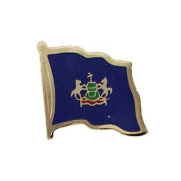 Pennsylvania Waving Flag Lapel Pin