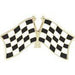 crossed Checkered Racing Flags Lapel Pin