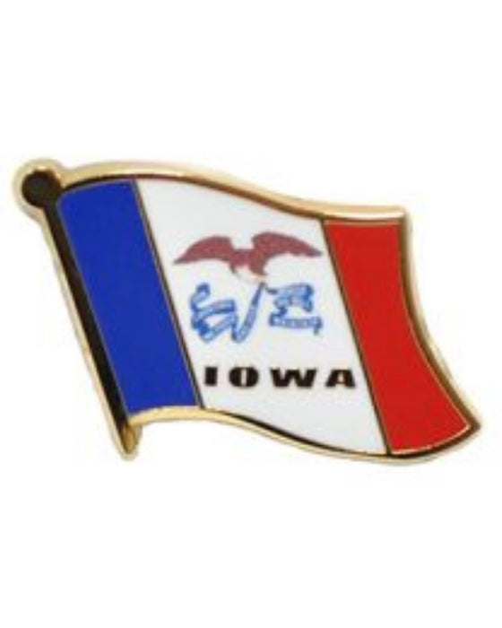 Iowa Flag Lapel Pin