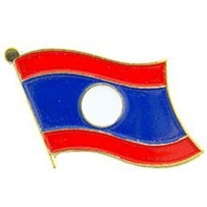 Laos Flag Lapel Pin