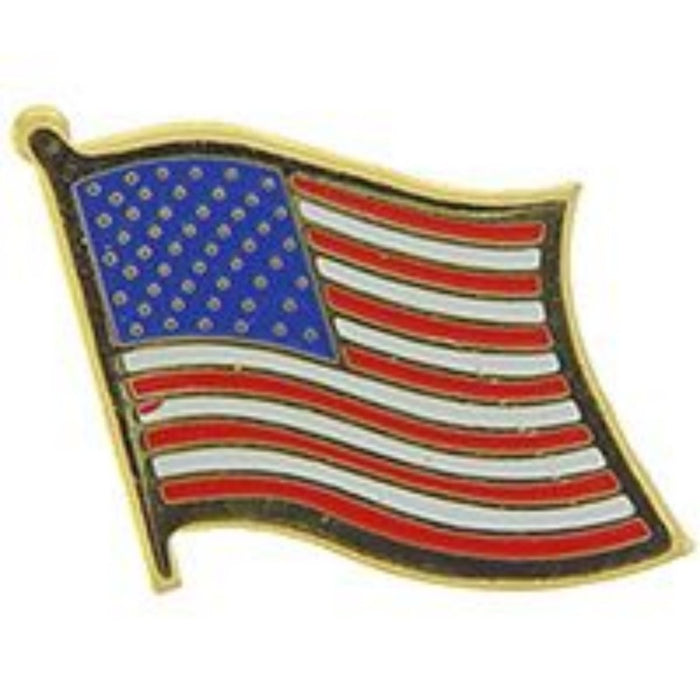 1" USA Waving Flag Lapel Pin