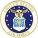 US AIR FORCE EMBLEM LAPEL PIN (REG) 1"