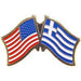 USA/Greece Dual Flags Lapel Pin