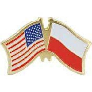 US/Poland Dual Flags Lapel Pin