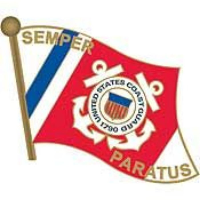 US Coast Guard Flag Lapel Pin - Semper Paratus