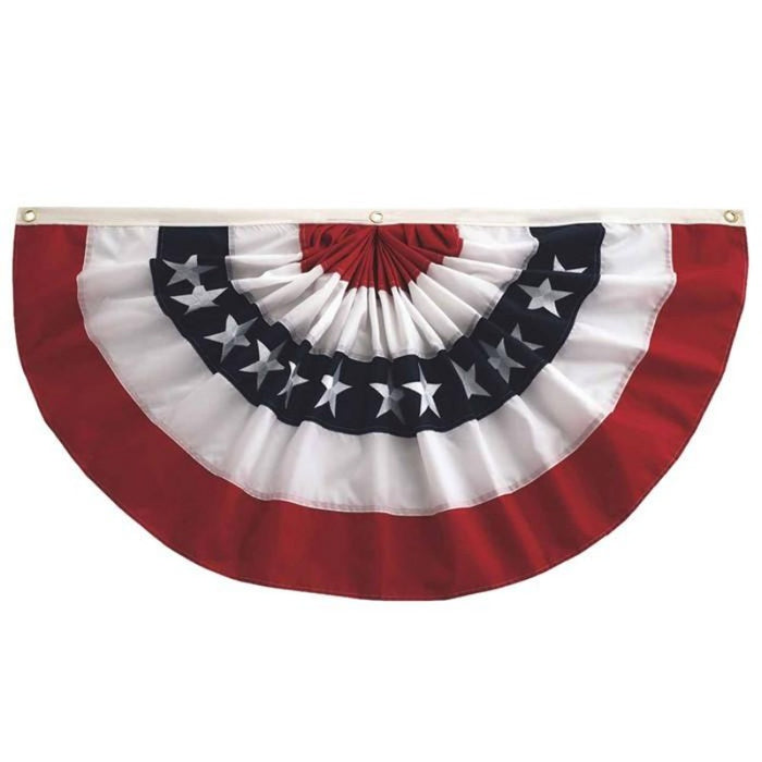 3x6' Polyester Bunting with Embroidered Stars