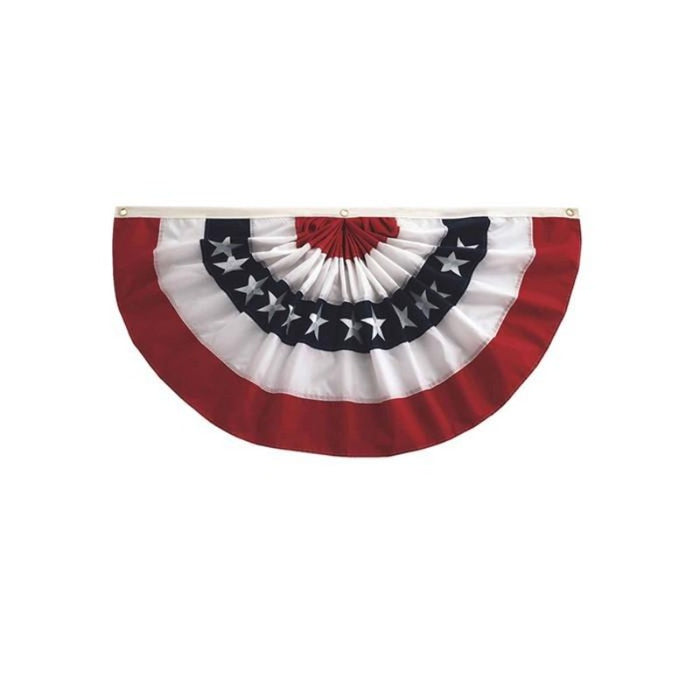 18x36" Polyester Bunting with Embroidered Stars