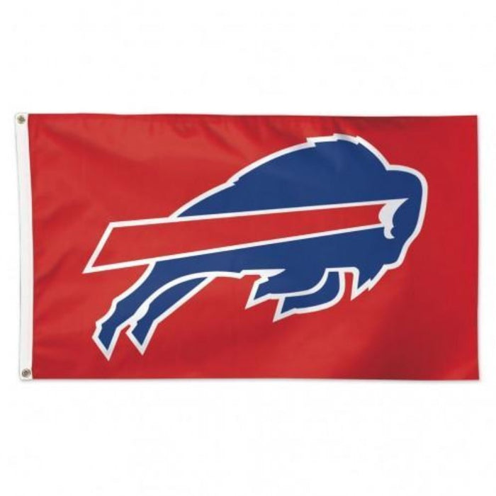 buffalo bills logo flag with a red background