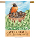 Robin Welcome Banner Flag