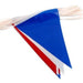 red white and blue alternating v shaped pennants