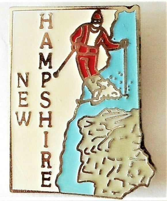 New Hampshire Large Map Lapel Pin