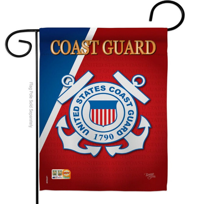us coast guard anchor garden flag