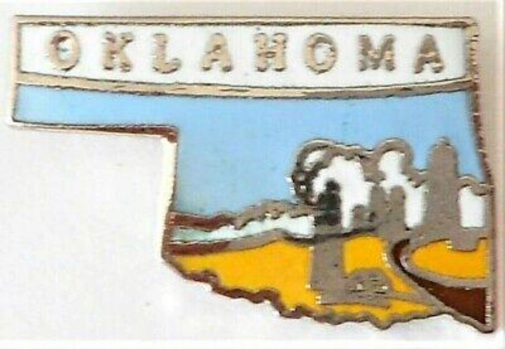 Oklahoma Map Lapel Pin