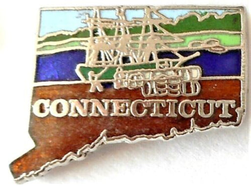 Connecticut Map Lapel Pin