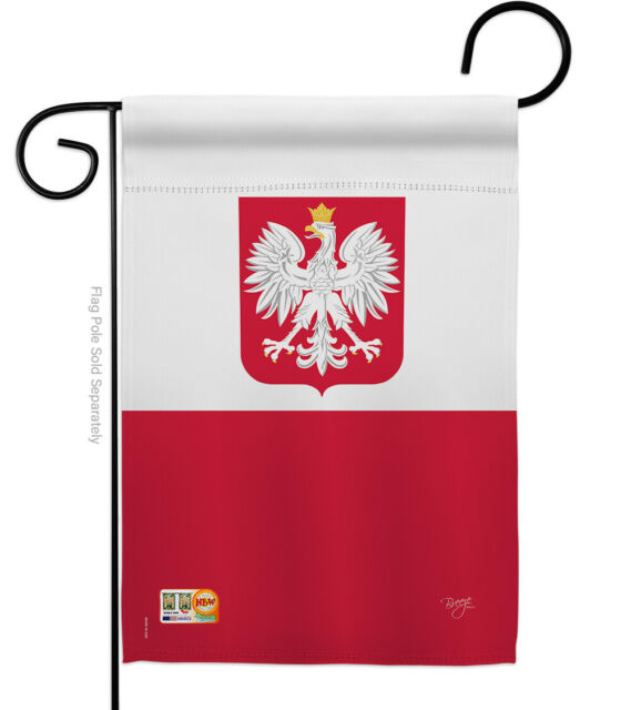 Poland with Eagle Garden Flag