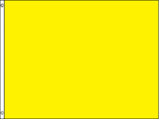 solid yellow flag with heading and grommets