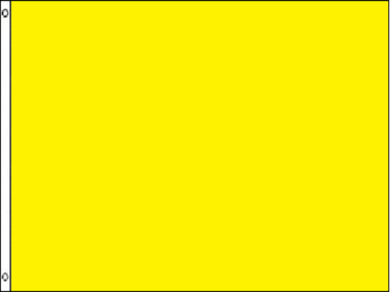 solid yellow flag with heading and grommets