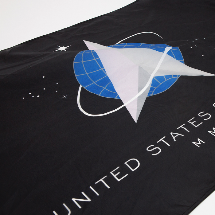 close-up of Space Force flag