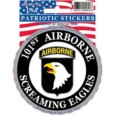 US Army 101st Airborne Round Sticker
